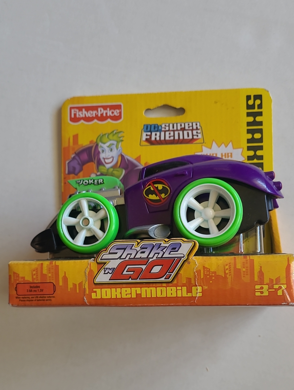 DC Comics Shake N Go Joker Mobile Super Friends Roadster 7” 2008